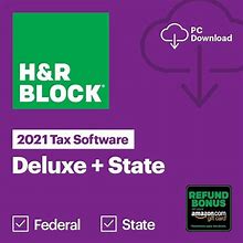 H&R Block Tax Software Deluxe + State 2021 Windows [PC Download] [Old Version]