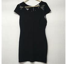 Bb Dakota Dresses | Bb Dakota Dress Womens Sz L Sheath Black Mesh | Color: Black | Size: L