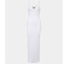 Blumarine, Cotton-Blend Maxi Dress, Women, White, S, Dresses