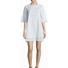 Isabel Marant Dresses | Isabel Marant Etoile Domino Eyelet Mini Dress, Size 40 100% Cotton | Color: White | Size: 8