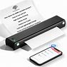 Phomemo Portable Printer Wireless For Travel, M08F Thermal Printer For Home Use Bluetooth Inkless Printer Support 8.5" X 11" Thermal Paper, Compact