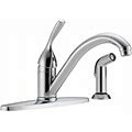 Delta 400-DST Classic Single Handle Kitchen Faucet With Spray (DST) | Supplyhouse.Com
