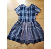 BURBERRY Girl's Blue Nova Check Cotton Dress