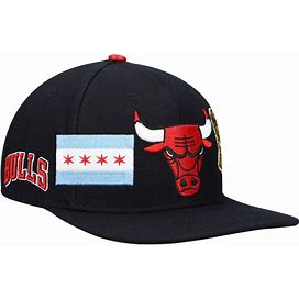 Men's Pro Standard Black Chicago Bulls Double Logo Snapback Hat