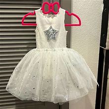Petite Hailey Dresses | Petite Hailey Sparkle Tutu Dress With Star | Color: Silver/Tan/White | Size: 12Mb