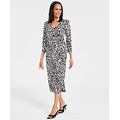 I.N.C. International Concepts Women's Printed Wrap Dress, Created For Macy's - Taylor Abstract - Size XS