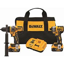 DEWALT 20V MAX 2 Tool Kit Including Hammer Drill/Driver With FLEXV Advantage - DCK2100P2