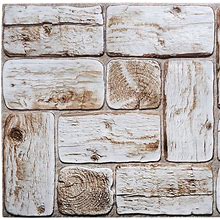 White Logs 3D Wall Panels, Set Of 5, Covers 25.6 Sq Ft, Wall Paneling, By Dundee Deco