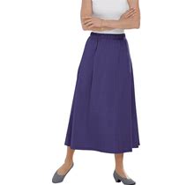 Plus Size Women's 7-Day Knit A-Line Skirt By Woman Within In Navy (Size 3X)