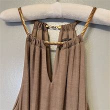 Luxology Dresses | Nwt Luxology Taupe Dress Size 8 | Color: Gold | Size: 8
