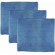 Ability One Microfiber Cloth: Microfiber, New, Blue, 7 in X 6 In, 350 G/Sq M Cleaning Cloth Density [PK/3] Model: 7920-01-648-6104