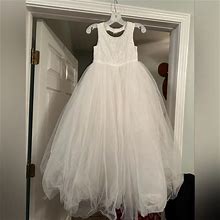 David's Bridal Dresses | Ball Gown Flower Girl With Heart Cut Out | Color: White | Size: 6G
