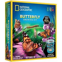 National Geographic Butterfly Growing Kit With Habitat And Voucher For 5 Live Caterpillars