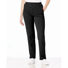 Blair Zip-Pocket Pull-On Fleece Pants - Black - XS - Misses