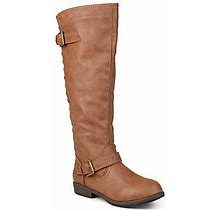 Journee Collection Spokane Riding Boot | Women's | Cognac | Size 9 | Boots | Riding