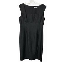 Calvin Klein Black Dress Ladies Size 12 Pleats