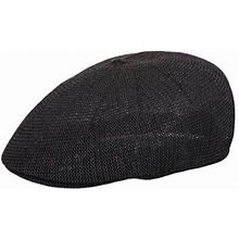 Withmoons Breathable Mesh Summer Hat Newsboy Ivy Cap Cabbie Flat Cap Yz30176 (Black)