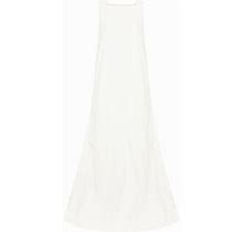 Plan C - Square-Neck Maxi Dress - Women - Nylon/Cotton - 38 - White