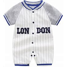 Rovga Bodysuit For Boys Baby Onesie Summer Clothes Baby Cotton Crawling Clothes Baby Children's Clothing Baseball Sports Baby Clothes