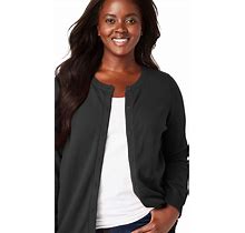 Plus Size Women's Perfect Long-Sleeve Cardigan By Woman Within In Black (Size 2X) Sweater