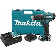 Makita 12V Cxt Lithium-Ion Cordless 3/8" Hammer Driver-Drill Kit (2.0Ah) With Led Light And Variable 2-Speed - PH04R1