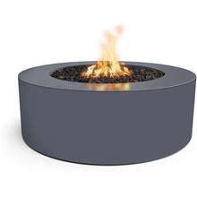 The Outdoor Plus 72" Unity Round Fire Pit, Natural Gas - 110V Electronic / Silver Vein