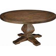 Alpine Furniture - Kensington 60" Round Solid Pine Dining Table, Walnut - 2668WAL-25