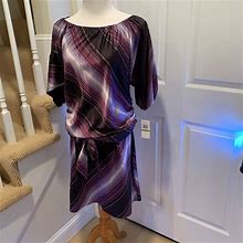Calvin Klein Dresses | Nwt, Dress, Purples, Tie Waist, Ruched Sides | Color: Purple | Size: 14