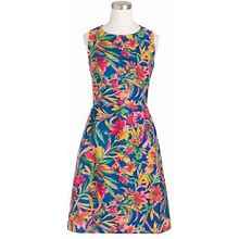 J. Crew Dresses | J Crew | 0 Multicolor Floral Shift Casual Dress G2657 Tropical Sleeveless | Color: Blue/Pink | Size: 0