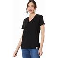 Carhartt Relaxed Fit Lightweight Short Sleeve V-Neck T-Shirt Women's Clothing Black : MD