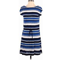 Gap Casual Dress - A-Line: Blue Stripes Dresses - Women's Size X-Small