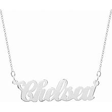 Sterling Silver Personalized Script Name Necklace - Customize With Your Name (16" Or 18")