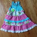 Roki & Zoi Dresses | Ruffle Tiered Roki & Zoi Summer Dress | Color: Blue/Pink | Size: 4Tg