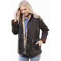Portland Barn Jacket, Fully Lined With Zip Front And Hideaway Hood In Coffee Size Small By Northstyle Catalog