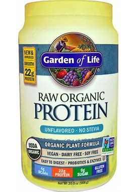 Garden Of Life Raw Organic Protein Plant Formula Unflavored 19.75 Oz
