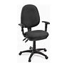 Fabric Task Chair With Adjustable Arms - Black - ULINE - H-4112BL