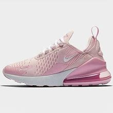Nike Girls' Big Kids' Air Max 270 Casual Shoes In Pink/Pink Foam Size 7.0
