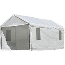 Shelterlogic 10X20 Canopy Enclosure Kit With Window For 1-3/8" Frame (White Cover)