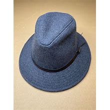 Woolrich Gray Fedora Hat Wool Blend Outback Vtg Hats Size Xl