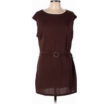 Anne Klein Casual Dress: Brown Dresses - Women's Size Large