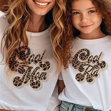 Leopard Print Cool Mom Matching Mommy And Me T-Shirt