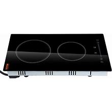 VEVOR Built In Electric Stove Top 20 X 11.6 Inch 2 Burners 240V Glass Radiant Cooktop With Sensor Touch Control Timer & Child Lock Included 9 Power