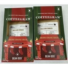 Bean Box Coffeegram Holiday Coffee Milk & Cookies Medium Roast Lot Of