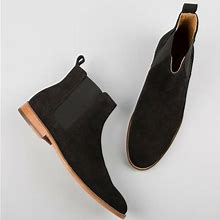 Handmade Men Black Leather Boots, Suede Leather Boot For Men, Men