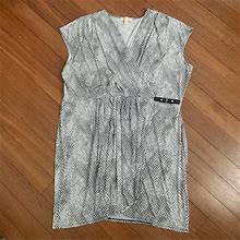 Michael Kors Dresses | Michael Michael Kors Side Buckle Faux Wrap Stretch Dress | Color: Black/White | Size: 3X