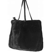 Faux Fur Handbag - Black