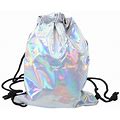 1Pc Personality Shiny Drawstring Backpack Women's Drawstring Bag Fashion Women's Backpack School Shoulder Bag