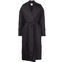 TOTEME - Padded Belted Coat - Women - Recycled Polyamide/Viscose/Feather Down - 34 - Black
