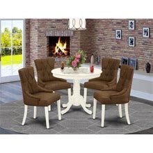 Wayfair Ingelido 5 Piece Dining Set Wood/Upholstered In White | 30 H In 485B19f7e712f23325b3564283854225