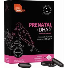 Zahler Prenatal Vitamin With DHA & Folate - 60 Count (Pack Of 1)